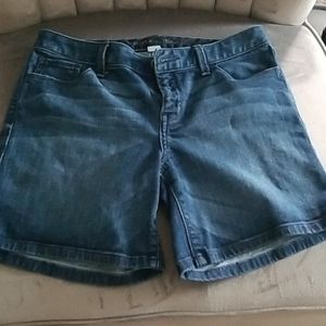 Dark denim jean shorts